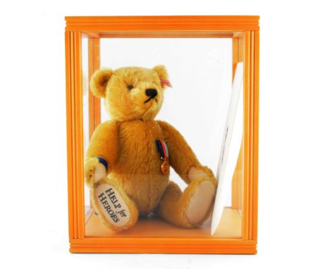 Modern Steiff The 'Help for Heroes' Bear, honey blond, 30cm tall produced limited to December 2011 no.153, with certificate, 