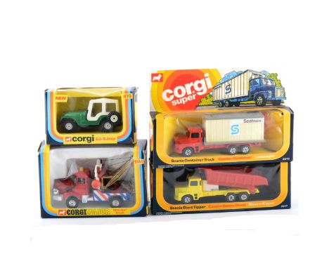 Corgi Toys, selection of diecast models to include 1144 Wrecker Truck, boxed, Camion container trucks, john PLyer Special F1 