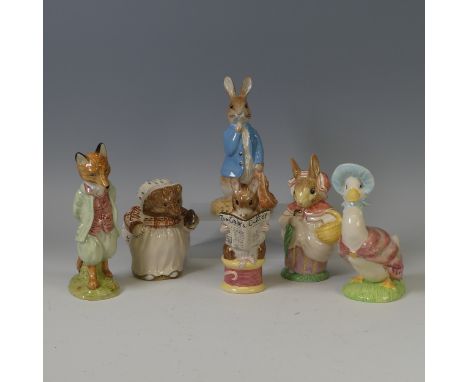 A quantity of limited edition Beswick Ware large Beatrix Potter Figures, to comprise Foxy Whiskered Gentleman (1320/1947), Mr