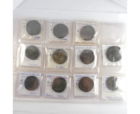 Antiquarian Coins; A collection of bronze Sestertius and Dupondius Coins, from the Roman Imperial Nerva-Antonine Dynasty, inc