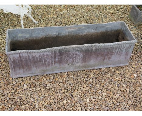A 19th century lead garden planter - 92cm x 25cm x 26cm
Provenance: Sherford House, Bromyard