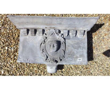 A country house lead rain water hopper - Height 47cm x Width 77cm x Depth 24cm
Provenance: Sherford House, Bromyard