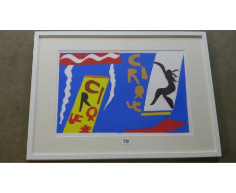 Henri Matisse - Le Cirque - Lithograph from Jazz suite 2005 - Limited Edition 1300 - copy of Justification Page verso - Image