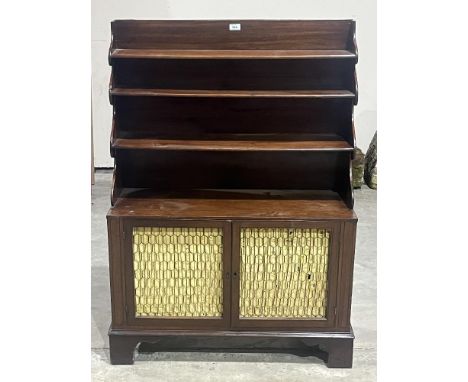 A Regency and later mahogany chiffonier on bracket feet. 34" wide