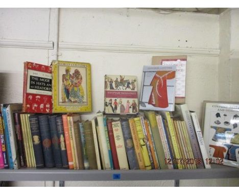 A quantity of books relating to Fashion and costume previously used as reference for a theatrical and historical costumer in 