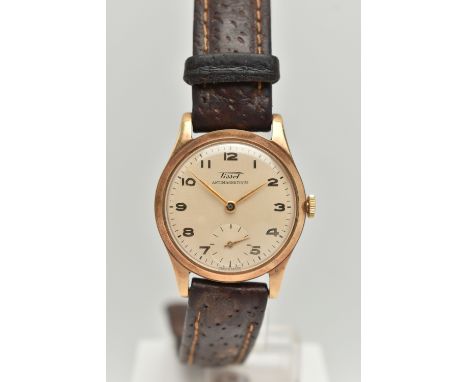 A GENTS BOXED 'TISSOT' WRISTWATCH, manual wind, round silver dial signed 'Tissot Antimagnetique', Arabic numerals, subsidiary