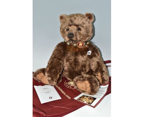 A CHARLIE BEARS 'BRUTUS' TEDDY BEAR, no CB131388, designed by Isabelle Lee, height approximately 62cm, with leaflet and bag (