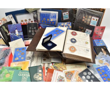 A PLASIC STORAGE BOX OF WORLD COINAGE, to include a volume by The Franklin Mint, Great Historic coins of the world 17x pages 