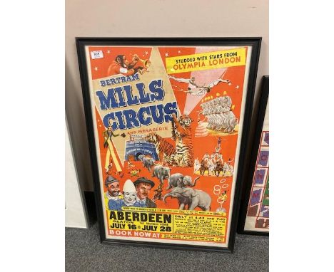 A vintage advertising poster : Bertram Mills Circus, 50 cm x 75 cm 