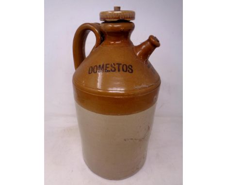 A vintage Domestos stoneware flagon 
