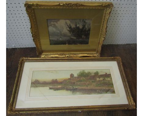 J R Miller (Early 20th century British school) - Old Leyden, watercolour and bodycolour on paper, inscribed verso and also in
