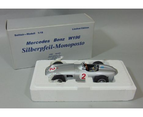 Formula 1 Mercedes Benz W196 Silberpfeil Monoposto 1:18 scale model car M019 Limited Edition in original box with packaging (