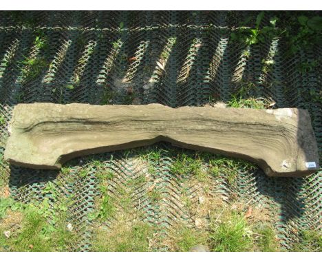 A reclaimed carved natural stone fireplace mantel or window mullion, 130cm wide 