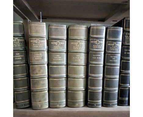 Churchill, W S, The Second World War in six volumes, first edition published 1948 by Cassell &amp; Company Ltd, together with