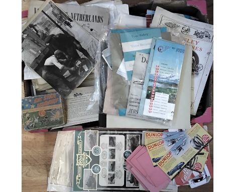 A box containing an extensive quantity of engineering, marine, airplane related ephemera including vintage advertising etc, (