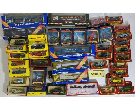 Large collection of boxed model vehicles including 5 Corgi 'Superhaulers', 1 Corgi Eddie Stobart lorry, 27 Corgi Cameo 'The V