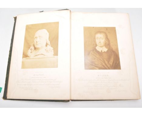 First Edition - A leather bound book entitled 'Ramblings In The Elucidation Of The Autograph Of Milton' by Samuel Leigh Sothe