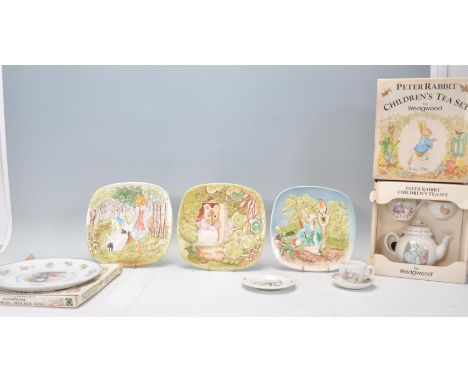 A mixed group of vintage 20th Century Beatrix Potter Peter Rabbit ceramic wares to include a Wedgwood Children's boxed Tea se