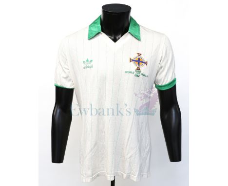 Northern Ireland Football Senior International Adidas Shirt worn by Norman Whiteside in the 1982 FIFA World Cup in Spain. (No