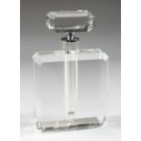 A LARGE GLASS PERFUME BOTTLE
