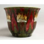 A GOOD MINTON SESSIONIST POTTERY JARDINIERE, pattern no. 72., with printed Minton Ltd mark. 12ins