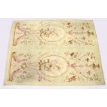 AN AUBUSSON TAPESTRY WALL HANGING, beige ground decorated in the classical taste with stylized