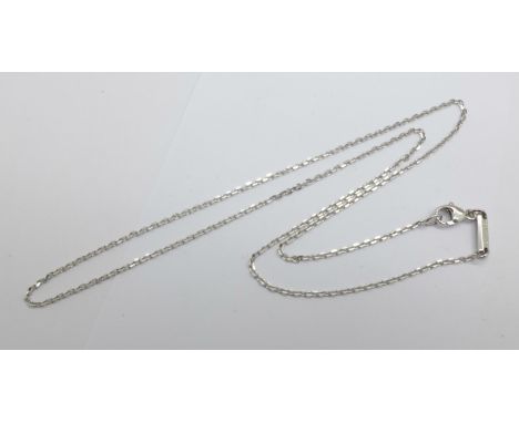 An 18ct white gold chain, by Chopard, 3.3g, 42cm 