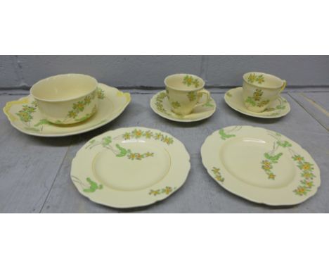 A Royal Doulton Binyon pattern tea for two tea service, lacking cream jug **PLEASE NOTE THIS LOT IS NOT ELIGIBLE FOR POSTING 