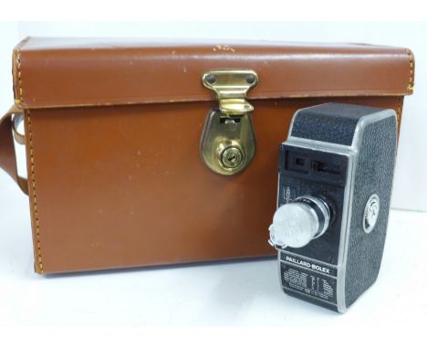 A Bolex Paillard L8 (late model) 8mm cine camera dated by serial number to 1952 in original box with other lens, filters and 