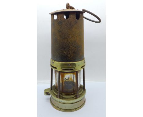A miner's safety lamp 