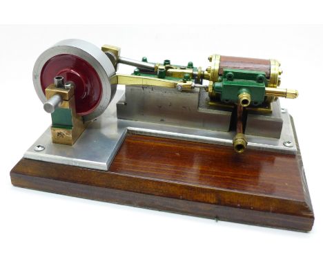 A scratch built steam engine, 20.5cm 