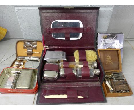 A collection of razors including Wilkinson and a gentleman's travelling set **PLEASE NOTE THIS LOT IS NOT ELIGIBLE FOR POSTIN