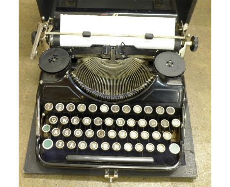 A Sterling Continental typewriter 