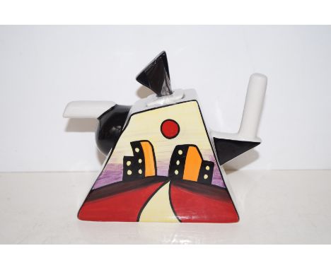Lorna Bailey Manhattan pattern teapot, height 19cm 