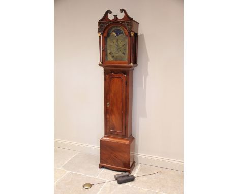 A George III Scottish mahogany cased eight day longcase clock by John Peatt, Crieff, circa 1780, reputedly made for Kenmore C