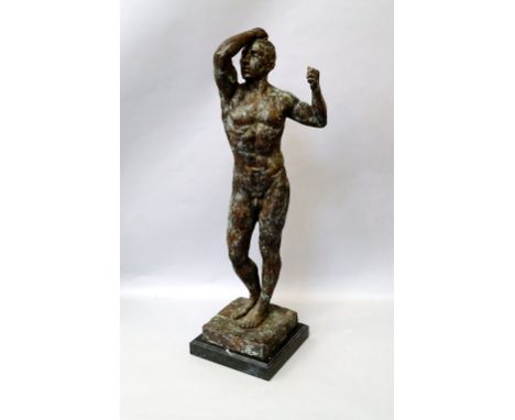 After Auguste Rodin, French 1840-1917, late 20th century/early 21st century- "The Age of Bronze", originally executed 1876; b