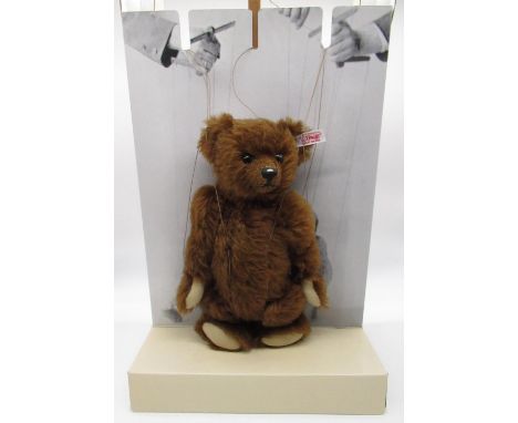 Steiff Bertie The Baby Phantom Bear marionette bear in brown mohair, Limited Edition 327/1911, boxed (A/F) with certificate, 