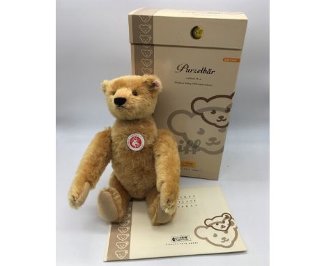 Steiff Somersaulting Bear in reddish blonde mohair with somersaulting mechanism, boxed with certificate, Limited Edition 840/