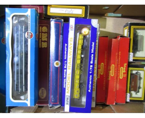 Collection of boxed OO gauge Airfix, Tri-ang, Dapol and Bachmann rolling stock including Airfix diesel locomotives for Britis