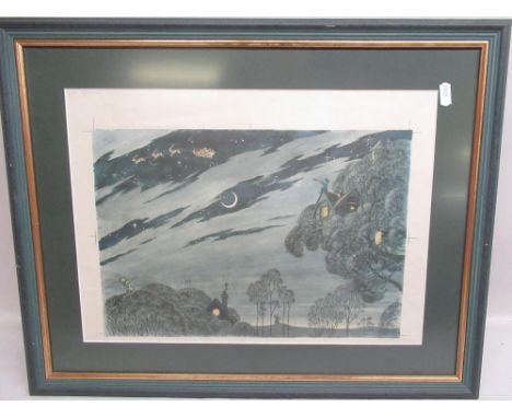 Framed print of original artwork for Rupert the Bear