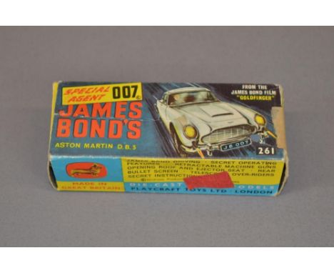 Corgi Playcraft vehicle no. 261 James Bond Aston Martin DB5 from Goldfinger, with working functions. No instruction sheet 