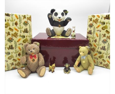 Three Steiff Enesco teddy bears, boxed (3) 