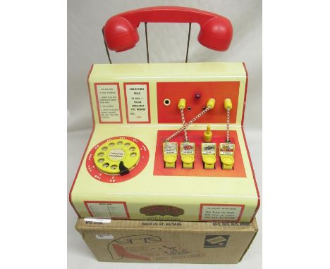 Toy-Town toy telephone switchboard with electric buzzer and indicator light, boxed 