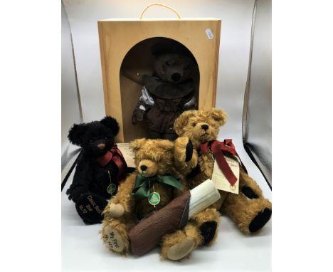 Hermann Bolero Music Bear, Limited Edition 101/500, Hermann My First With Collectors Guide teddy bear, Limited Edition 149/10