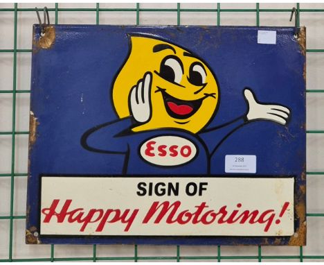 An Esso enamelled metal advertising sign 