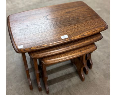 An Ercol Golden Dawn ash nest of tables 
