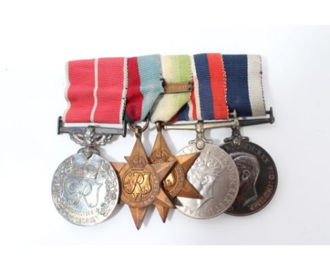 Second World War Naval medal group - comprising British Empire medal (military-type), named to C.P.O. Thomas William Prior. C