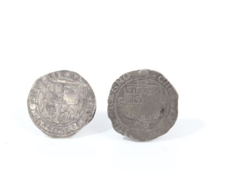 G.B. silver hammered coinage - to include Shillings, James I m/m Trefoil 1613 (N.B.  Obv: weak portrait), otherwise Fair - AF