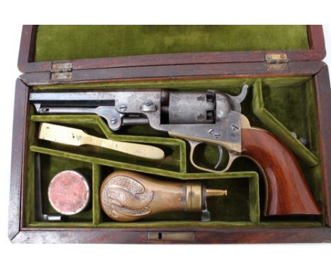 Colt 1849 pattern pocket percussion revolver, .31 calibre - retaining some original blued and case hardened finish, New York 