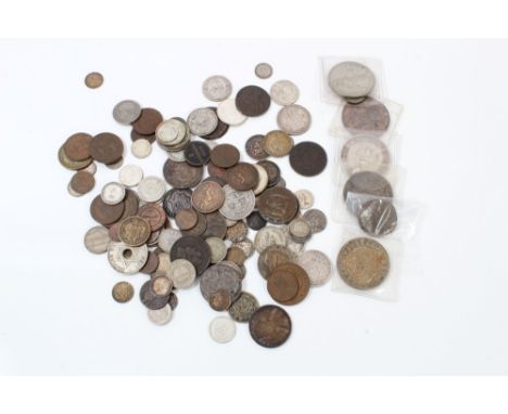 World - mixed coinage, predominantly 19th / 20th century - to include silver issues and a circa 238 - 244 Roman Sestertius of